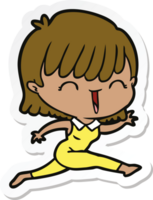 sticker of a cartoon woman png