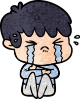 cartoon boy crying png