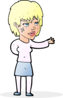 Cartoon-Frau mit Heftpflaster im Gesicht png