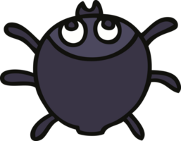hand drawn quirky cartoon beetle png