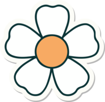 sticker of tattoo in traditional style of a flower png