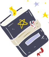 flat color style cartoon book of spells png