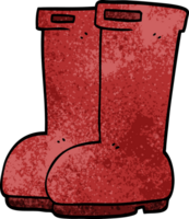 dessin animé doodle bottes rouges png