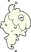 linda chica fantasma de dibujos animados png