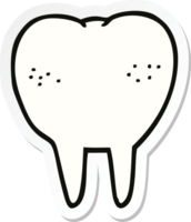 adesivo de um dente de desenho animado png