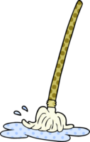 wet cartoon mop png