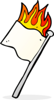 cartoon burning white flag png