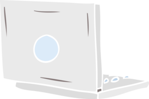 computador portátil de desenho animado de estilo de cor plana png