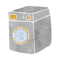 hand retro cartoon washing machine png