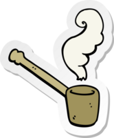 klistermärke av en tecknad pipa rökning png