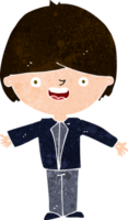 cartoon happy boy with open arms png