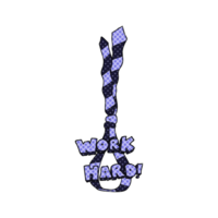 hand drawn cartoon work hard symbol png