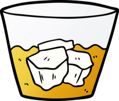 cartoon whisky in glass png