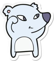 pegatina de un lindo oso de dibujos animados png