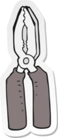 sticker of a cartoon pliers png