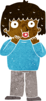 niño preocupado de dibujos animados png