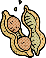 dessin animé doodle cacahuètes en coquille png