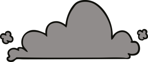 mano disegnato cartone animato scarabocchio di un' bianca nube png