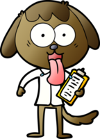 cute cartoon dog wearing office shirt png