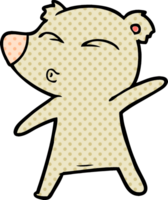 cartoon whistling bear png