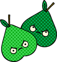 comic book style cartoon of a pears png