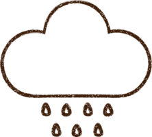 dibujo de carboncillo de nube de tormenta png