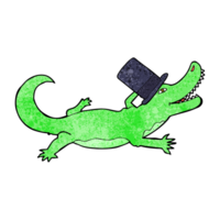 cartoon crocodile in top hat png