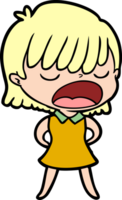 cartoon woman talking loudly png