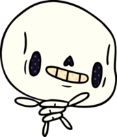 dibujos animados ilustración kawaii linda muerto esqueleto png