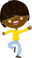 niño feliz de dibujos animados bailando png