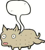 cartoon little dog cocking leg with speech bubble png