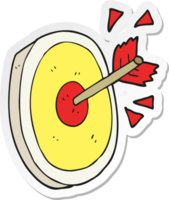 sticker of a cartoon arrow hitting target png