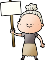 Cartoon glückliche alte Frau png