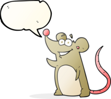 Hand gezeichnet Rede Blase Karikatur Maus png