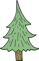 alberi di pino di doodle del fumetto png