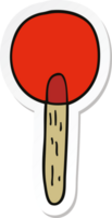 sticker of a cartoon candy lollipop png