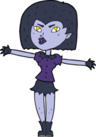 fille de vampire de dessin animé png