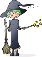 cartoon witch casting spell png