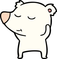 happy cartoon polar bear png