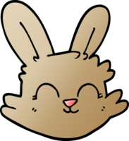 dessin animé doodle lapin heureux png