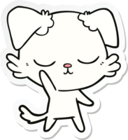 sticker of a cute cartoon dog png