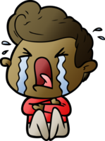 hombre llorando de dibujos animados png