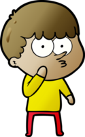 cartoon curious boy png