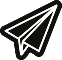 paper plane icon symbol png