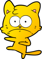 cartoon nervous cat png