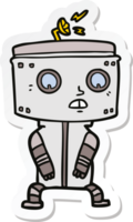 sticker of a cartoon robot png