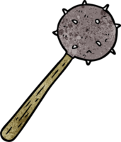 cartoon medieval mace weapon png