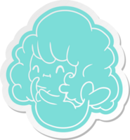 adesivo cartone animato kawaii carino fantasma sirena png