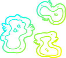 cold gradient line drawing of a cartoon germs png