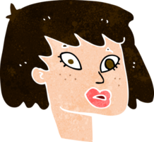 caricatura bonita cara femenina png